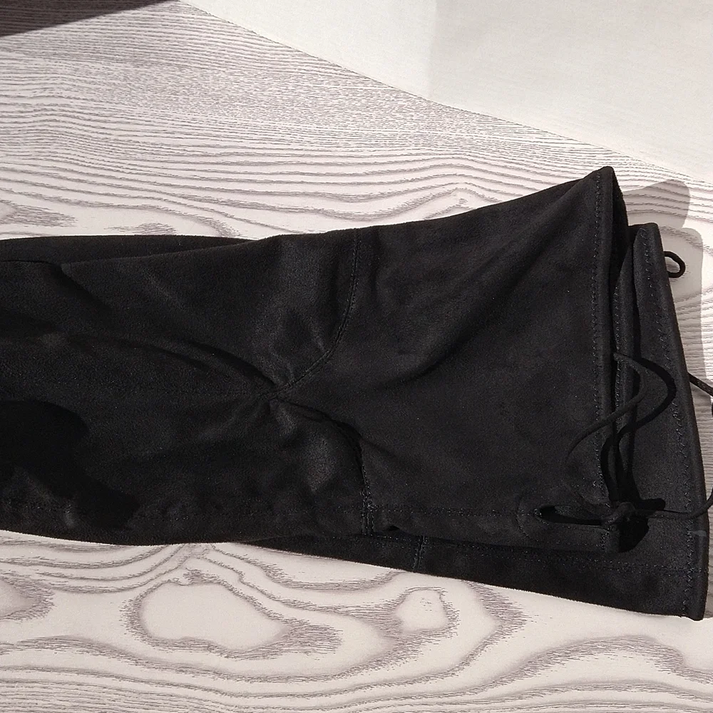Unisa Quesia Black Faux Suede Over-The-Knee Boots
